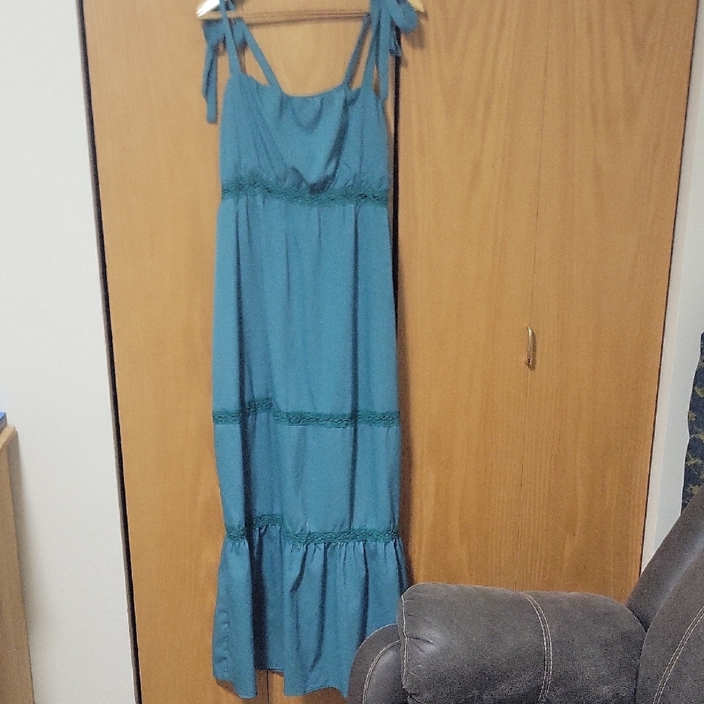 SHEIN Teal Maxi Dress